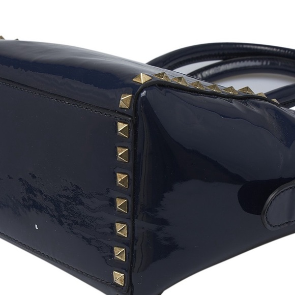 Valentino Rockstud Dark Blue tote bag - Picture 6 of 10